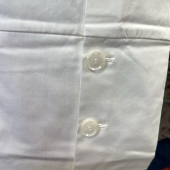 LEWIT L30725 Women's White Button Detail Cotton Stretch Crop Pants Size - Picture 4 of 9